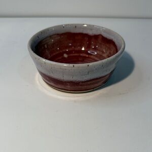 New Handcrafted Bowl in Red and Gray